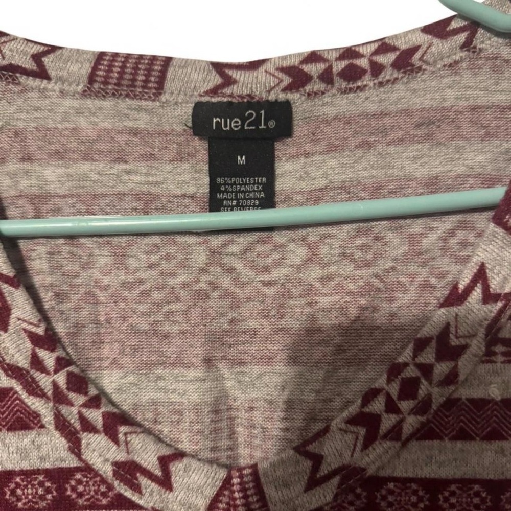 Teenagers Red Patterned Top - Picture 2 of 3